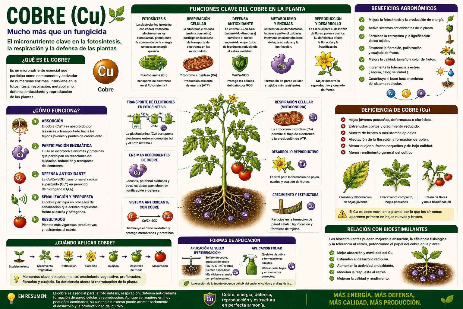 🟠 El cobre: mucho más que un fungicida‼️🌱🥑🍒🍇